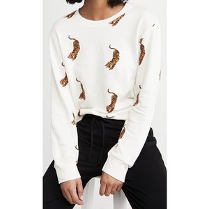 MONROW 🐯 Allover Tiger Boyfriend Sweatshirt purchased on SHOPBOP size X Small